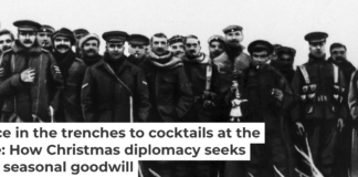 British and German troops observe a temporary truce on Christmas Day 1914. Daily Mirror/Mirrorpix via Getty Images